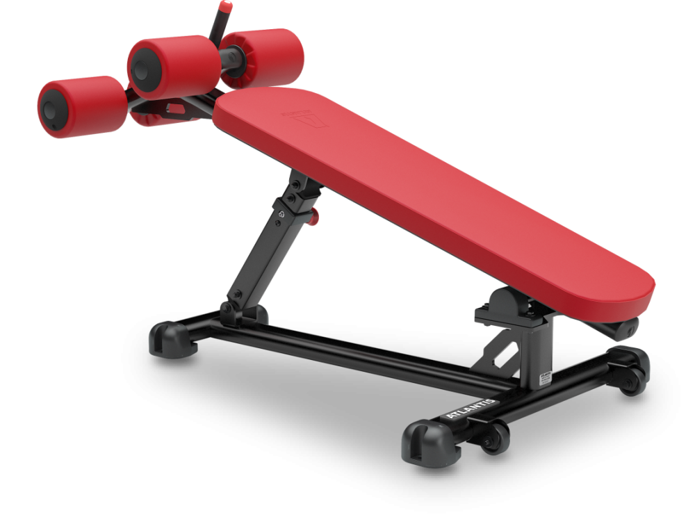 Adjustable decline bench, view 1