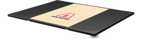 Platform with hardwood surface