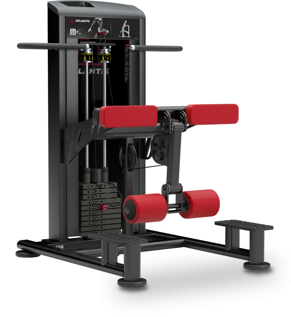 Standing leg curl, view 1
