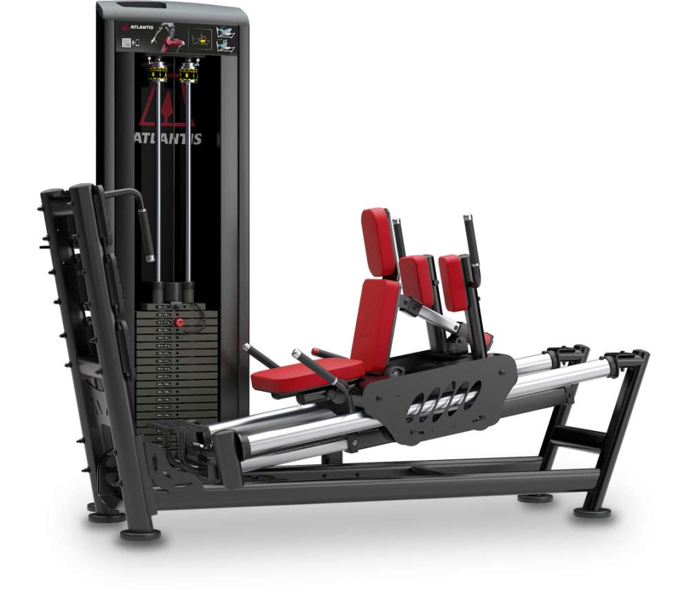 Horizontal leg press, view 1