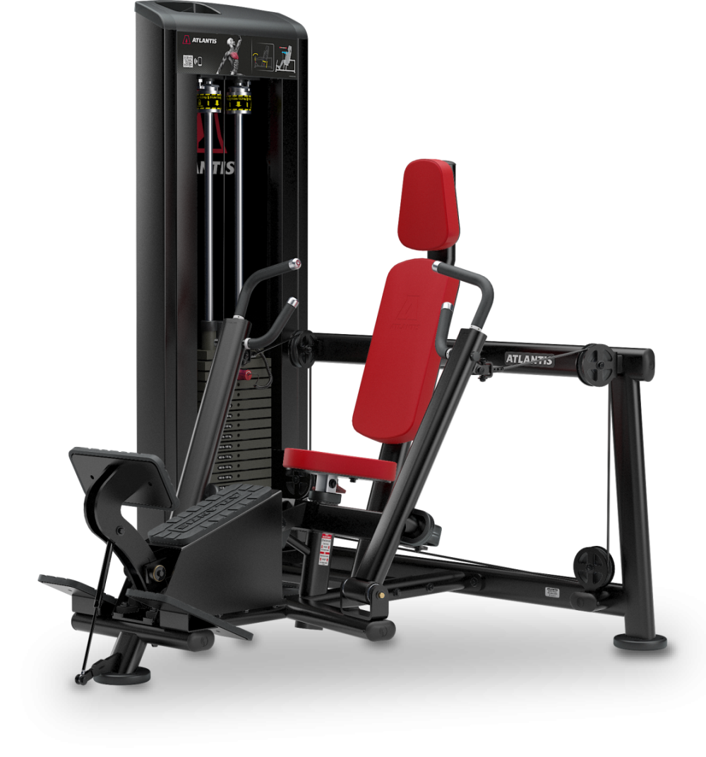 Seated converging chest press, view 1