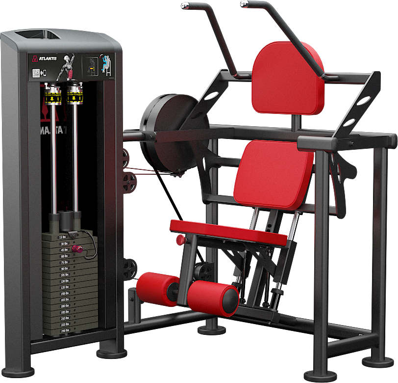 Dual seated crunch, view 1