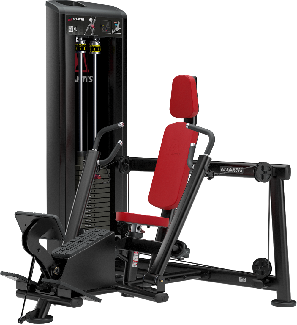 Seated converging chest press, view 1