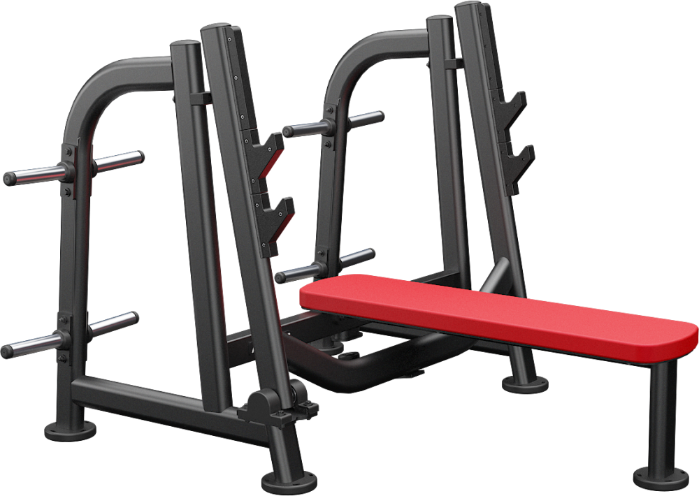 Olympic flat bench press (with pivot), view 1