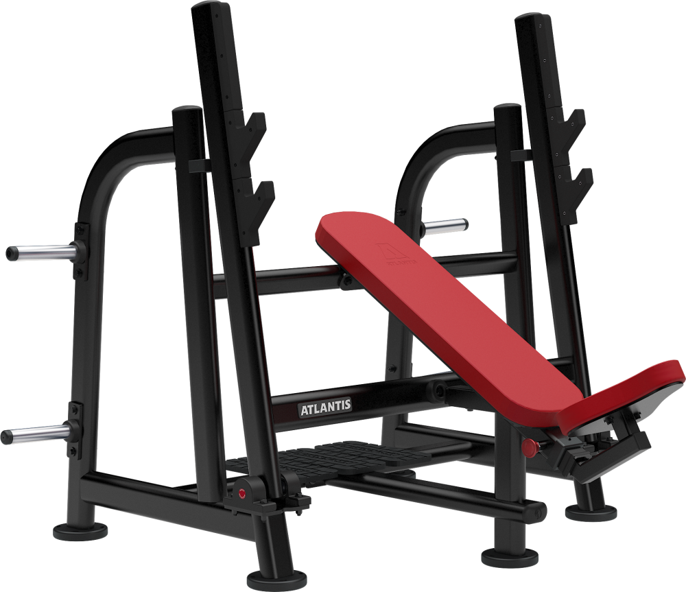 Olympic incline bench press (with pivot), view 1