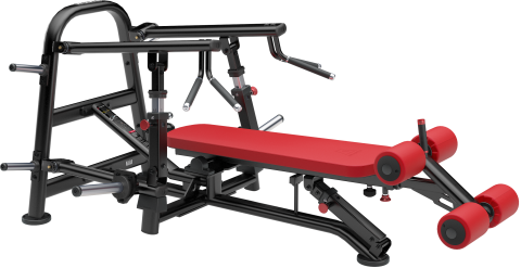 Decline / Flat converging bench press